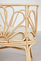 Lit bébé en rotin au meilleur prix avec matelas pour enfants, berceau en rotin tissé à la main avec forme de fleur, meubles pour enfants pour la chambre d'enfant