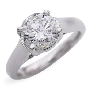 แหวนเพชรเม็ดเดี่ยวทรงบริลเลียนต์ 2.03 กะรัต วินเทจ แพลตตินั่ม ชุบทอง ได้รับการรับรองจาก IGI เพชรทิชยา สำหรับงานแต่งงาน - Product Image 2