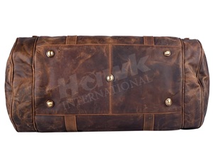 Bolsa de lona de cuero de estilo deportivo hecha a mano de alta calidad, equipaje de viaje personalizado al por mayor con cierre de cremallera, precio competitivo - Product Image 5