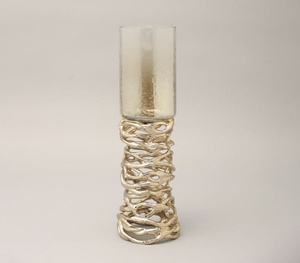 Modern Silver Leaf Branch Candle <b>Holder</b> with Frosted Glass Cups Customized Christmas <b>Candlestick</b> <b>Holder</b> for Home & Table Decor - Product Image 5