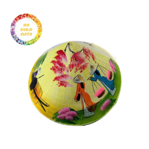 Sombrero tradicional vietnamita Non La, ligero, ecológico, hecho a mano, de hoja de palma, perfecto para uso en exteriores y regalos de recuerdo - Product Image 1