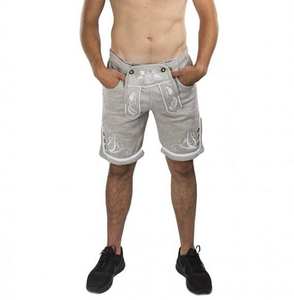 Shorts en Lederhosen Bavarois en Laine pour Hommes, Broderie et Étiquette Personnalisées, Style Urbain, Taille Élastique, Séchage Rapide, Écologique - Product Image 1
