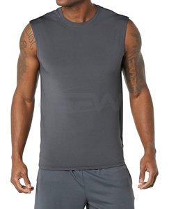 Men Cotton Spandex Tank Top Slim Fit <b>Stretch</b> Sleeveless Undershirt Quick Dry Breathable Fabric Designed Casual Layering Front - Product Image 1