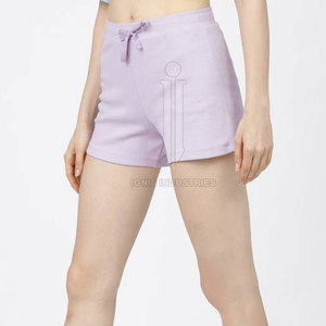 Pantalones cortos de mujer 2024, venta al por mayor, pantalones cortos de algodón de verano con logotipo personalizado para mujer - Product Image 3