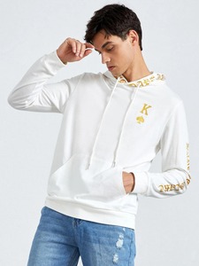 Solid Color Heavyweight Men's Thermal <b>Hoodie</b> <b>Oversized</b> Drop Shoulder Blank <b>Hoodie</b> for Printing High Quality Streetwear <b>Hoodie</b> - Product Image 2
