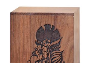 Granero rojo pequeño para urna de madera de mango para cenizas caja de recuerdo tallada a mano para cremación humana y de mascotas artesanal - Product Image 2