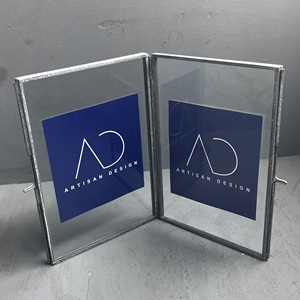 Picture frame Table top photo frame <b>book</b> <b>design</b> with grey finish iron and glass - Product Image 4