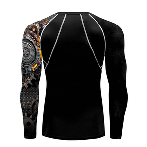 High Quality Wholesales Jitsu MMA BJJ Rash Guards Spandex Custom Design Sublimation <b>Printed</b> Short Sleeve Rash Guard Shirt - Product Image 5