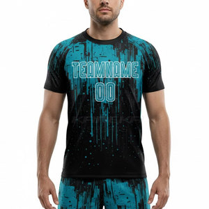 เสื้อเจอร์ซีย์ซับลิเมชั่นฤดูร้อน ระบายอากาศได้ดี แห้งเร็ว แขนสั้น ผ้าโพลีเอสเตอร์ 100% ปรับแต่งได้ เหมาะสำหรับกีฬาทีม - Product Image 5
