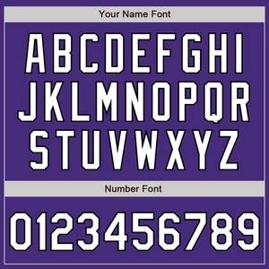 Maillot de baseball authentique personnalisé violet blanc-noir - Product Image 5