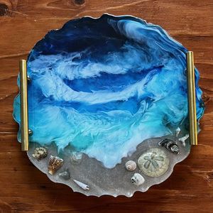 แผ่นเสียงเรซินวิเศษงานศิลปะทำมือสไตล์ร่วมสมัยเหมาะสำหรับการตกแต่งบ้านที่มีสไตล์สนุกสนานหรือการพบปะสังสรรค์ในเทศกาล - Product Image 1