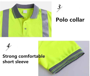 Vente en gros POLO haute visibilité en maille œil d'oiseau vêtements de travail pour l'exportation Polo de sécurité réfléchissant avec logo personnalisé - Product Image 5