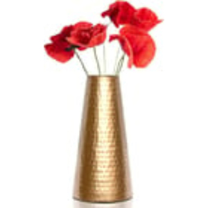 Florero martillado de metal dorado de alta calidad para exhibición de flores de hierro moderno para bodas, accesorios decorativos fantásticos - Product Image 1