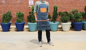 Canvas <b>Apron</b> <b>Christmas</b> Gift Hairdresser Barber <b>Apron</b> With Logo Leather Personalized Holiday Gift AAA-0043C - Product Image 3