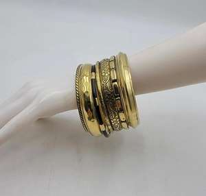 Bracelets en laiton élégants faits à la main avec incrustation d'os bijoux de mariage tendance pour hommes femmes beaux bracelets pour des occasions spéciales - Product Image 2