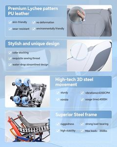 Sillón de Masaje de Cuerpo Completo con Audio Bluetooth, Relajación, Múltiples Funciones, Pedicura 4D, Cama Eléctrica para Juegos, Gravedad Cero - Product Image 5