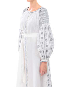Nouvelles arrivées Robe longue ukrainienne brodée décontractée à manches ballons pour femmes - Product Image 2