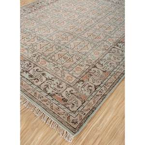 พรมขนสัตว์ถักมือซาวานา สีชมพูและสีม่วง ลายเรขาคณิตและลวดลายนามธรรม รูปทรงสี่เหลี่ยมผืนผ้า สำหรับห้องนั่งเล่นหรือทางเดินในบ้าน-AKWL-1263 - Product Image 2