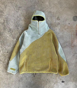 Personalizable Drop Shoulder Algodón French Terry Zip up Hoodie 400gsm Drop Shoulder Fleece Oversized Premium Washed Hoodie - Product Image 6