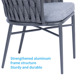 Vangarden extérieur polyester tressé corde en alliage d'aluminium cadre conique tube sangle <span class=keywords><strong>chaise</strong></span> pour balcon <span class=keywords><strong>terrasse</strong></span> meubles de loisirs - Product Image 5