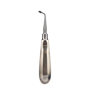Élévateur radiculaire dentaire incurvé en acier inoxydable, approuvé ISO CE, instrument manuel, source d'alimentation chirurgicale, extracteur de tissus osseux, classe II - Product Image 1
