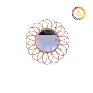 Espejo de ratán hecho a mano diseño tejido para sala de estar y dormitorio - Product Image 6