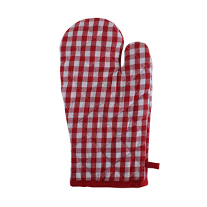 Mitaines de four 100% coton avec bande de silicone porte-casseroles verts pour la cuisson au micro-ondes Protection des aliments à domicile pour les restaurants - Product Image 1