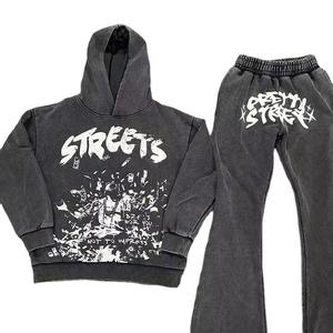 Conjunto Deportivo con Efecto Desgastado, Fabricación en Pakistán, Servicio OEM, Diseño ODM, Bordado Personalizado, Último Diseño - Product Image 3