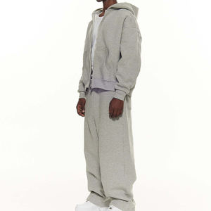 เสื้อสเวตเตอร์ผ้าฝ้ายหนามีฮู้ดสำหรับผู้ชายเสื้อสเวตเตอร์ว่างเปล่าพร้อมเชือกรูดพิมพ์โลโก้ที่กำหนดเองมีไซส์ใหญ่พิเศษชุดวอร์มผ้าฝ้าย100% - Product Image 3