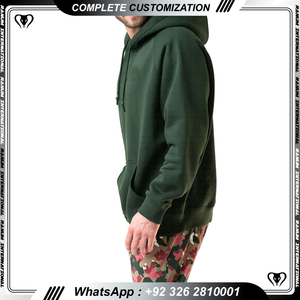 Sudadera con capucha de lana para hombre Logotipo personalizado Oversized Drop Shoulder Streetwear Sudadera con capucha en blanco para hombres - Product Image 5