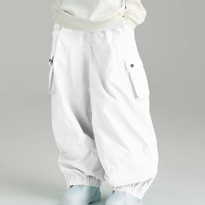 Pantalon Baggy Cargo personnalisé grande taille pour hommes pantalon de ski Hip Hop ample multi-poches respirant élégant hiver Streetwear imprimé - Product Image 2