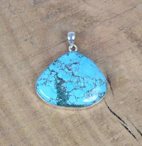 Pendentif en argent sterling 925 turquoise, pierre de naissance de décembre, bijoux en pierres précieuses faits à la main, cadeau pour femmes - Product Image 5