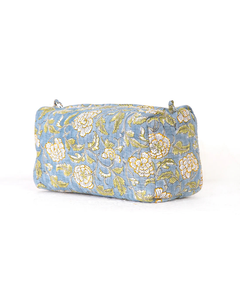 Sac de toilette de voyage matelassé en coton |   Organisateur de cosmétiques personnalisé - Product Image 3