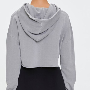 Sudadera con capucha elegante de algodón con logotipo personalizado OEM para mujer/Tasa de fábrica último diseño Sudadera con capucha deportiva de alta calidad para mujer 2025 - Product Image 3