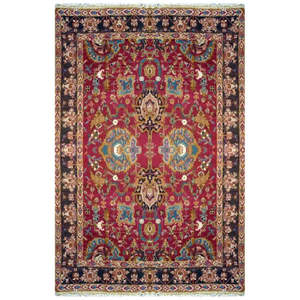 Tapis indien noué à la main, unique en son genre, 11'9 x 8'9 - Product Image 1