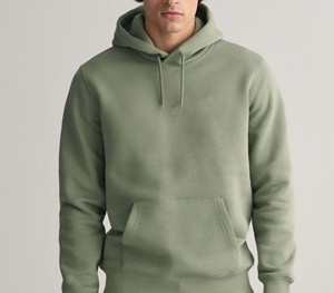 เสื้อสวมหัวมีฮู้ดผ้าคอตตอน100% สำหรับผู้ชายผ้าฟลีซระบายอากาศได้ดีปักสไตล์สตรีท - Product Image 1