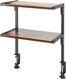 Abrazadera de 2 niveles de 12 pulgadas en el organizador de <span class=keywords><strong>escritorio</strong></span> por <span class=keywords><strong>encima</strong></span> o por debajo del estante de almacenamiento de <span class=keywords><strong>escritorio</strong></span> <span class=keywords><strong>para</strong></span> accesorios de mesa - Product Image 1