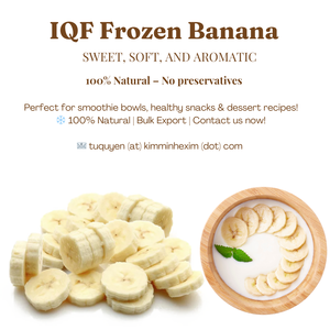 Pulpa de Plátano Congelada IQF 100% Natural de Vietnam, Sabor Dulce para la Industria de Alimentos y Bebidas - Product Image 3