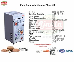 Fabricant de machines entièrement automatiques Atta Chakki Moulin à farine vertical Machines de transformation alimentaire pour les chips Éplucheur Sécheur Farsan - Product Image 2