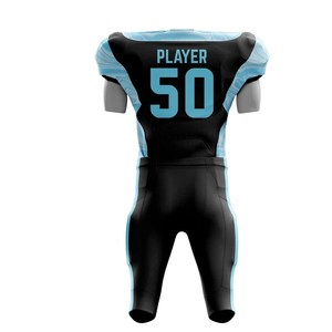 Uniforme de fútbol americano personalizado OEM transpirable 100% poliéster Jersey Transferencia de Calor impreso de talla grande diseñe su propio personalizado - Product Image 3