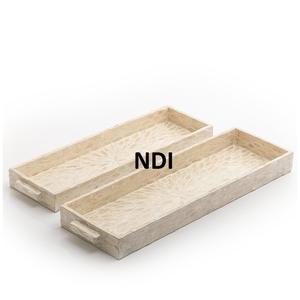 ถาดเสิร์ฟทำจากไม้ไผ่ทรงกลมถาดเสิร์ฟหวายหวานถาดตกแต่งงานแฮนด์เมดสำหรับใช้ในครัวงานตามสั่ง - Product Image 4