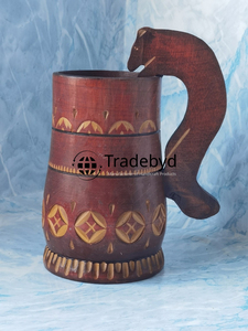 Elegante taza de bebida rústica para su cocina de Tradebyd con sensación de taza de madera - Product Image 6