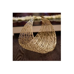 latest design metal wire basket for storage at cheap price custom size and round shape metal <b>hamper</b> basket for <b>wedding</b> <b>gift</b> - Product Image 5