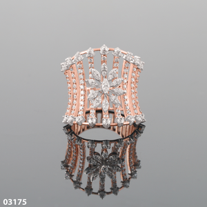 Anillo de Compromiso con Diamantes Cultivados en Laboratorio, Corte Marquesa Redondo de 2.56 Quilates, Chapado en Oro Rosa, Certificado - Product Image 1