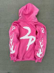 เสื้อมีฮู้ดสีจางลงแดดตามสั่งซักได้ซิปปักโลโก้ผ้าซักได้สไตล์วินเทจซีดจาง - Product Image 6