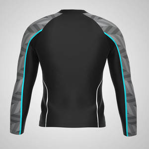 Rashguard de performance à manches longues pour hommes Rashguard d'entraînement à manches courtes pour hommes Rashguard de sport flexible pour hommes - Product Image 3