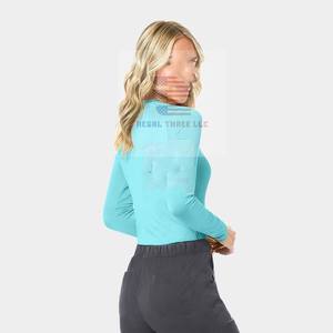 Sous-vêtements médicaux unisexes à manches longues en tricot 100% coton respirant, vente en gros de hauts de blouse - Product Image 2