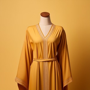 เดรสแขนยาวสไตล์อิสลามสำหรับผู้หญิงเดรสมุสลิมอาหรับอาหรับดูไบ - Product Image 3