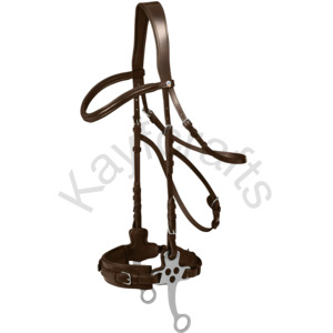 Brida Hackamore con banda curva para la frente - Product Image 1