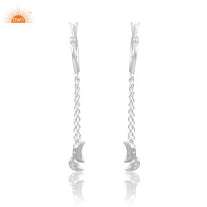 Haute qualité 925 chaîne en argent Sterling balancent boucle d'oreille Collection de bijoux éthiques pour les femmes fabricant de bijoux personnalisés - Product Image 4